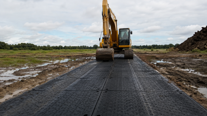 Temporary Access Road Design With Heavy Equipment Mats