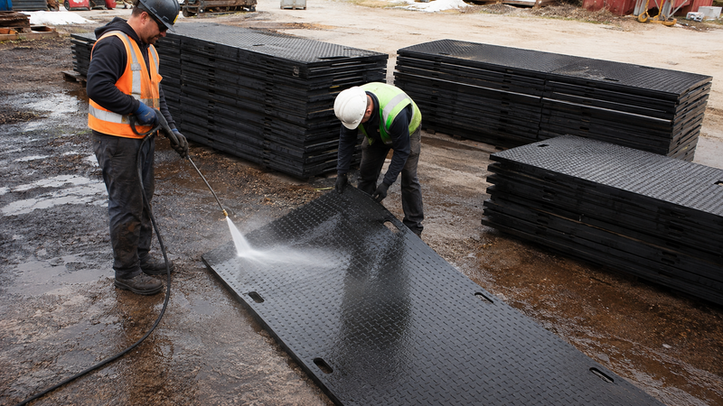 How to Clean, Inspect, and Store Heavy Duty Ground Mats