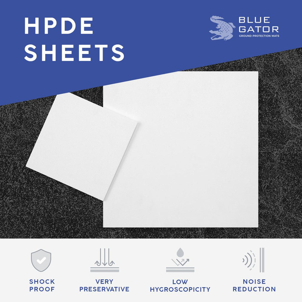 .375" Thick White HDPE Sheets - Blue Gator Pro