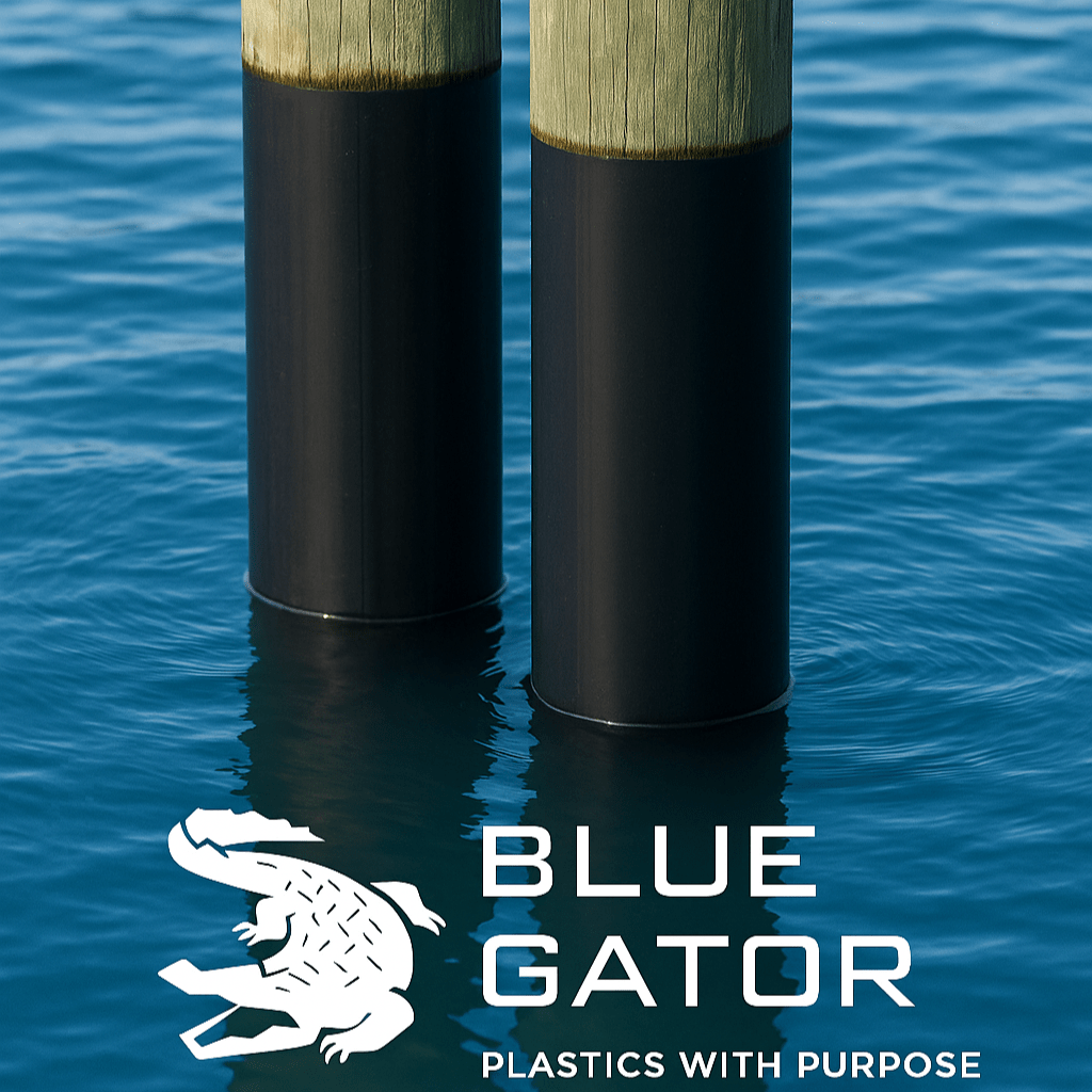 Blue Gator HDPE Pile Wrap – Marine Borer & UV Protection - Blue Gator Pro