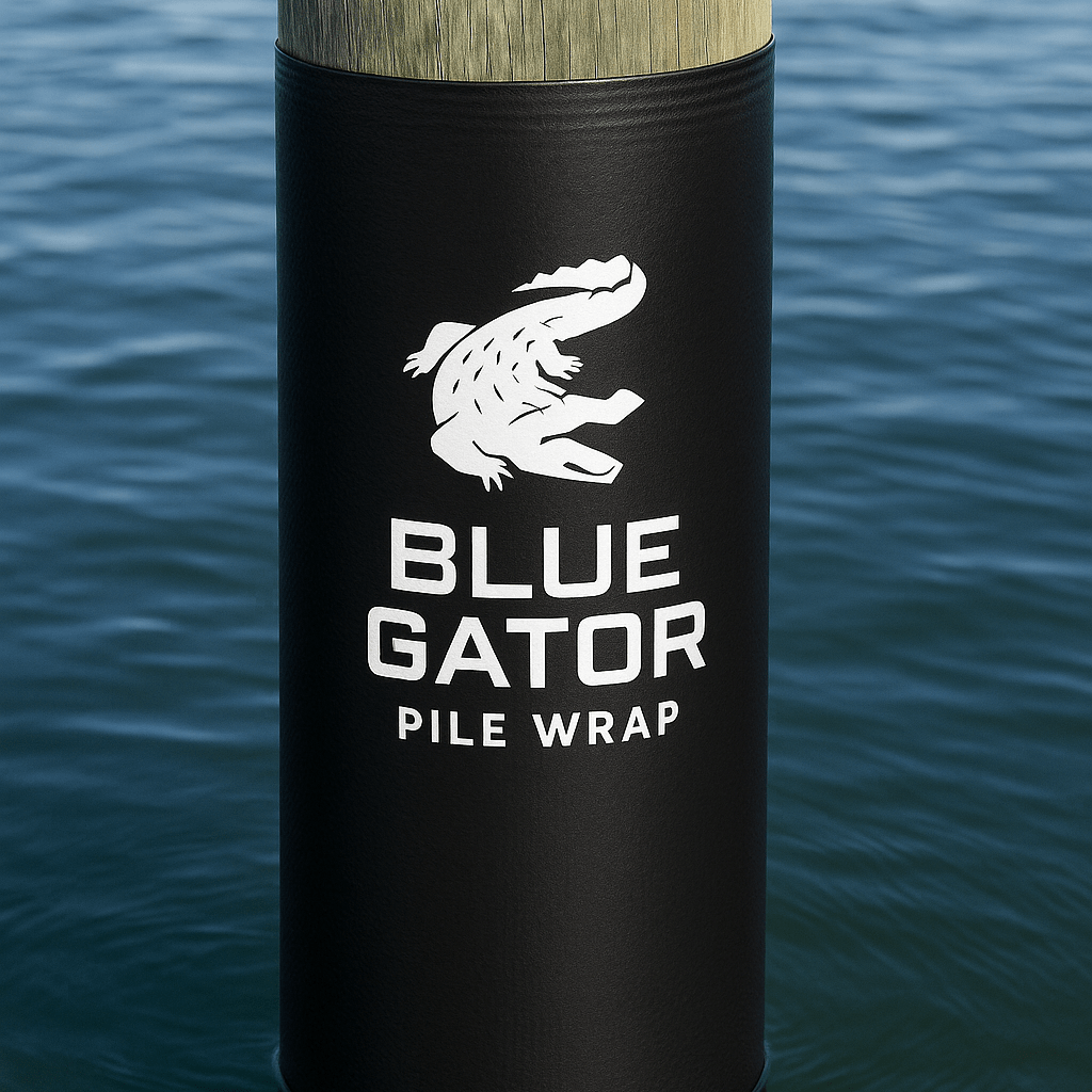Blue Gator HDPE Pile Wrap – Marine Borer & UV Protection - Blue Gator Pro
