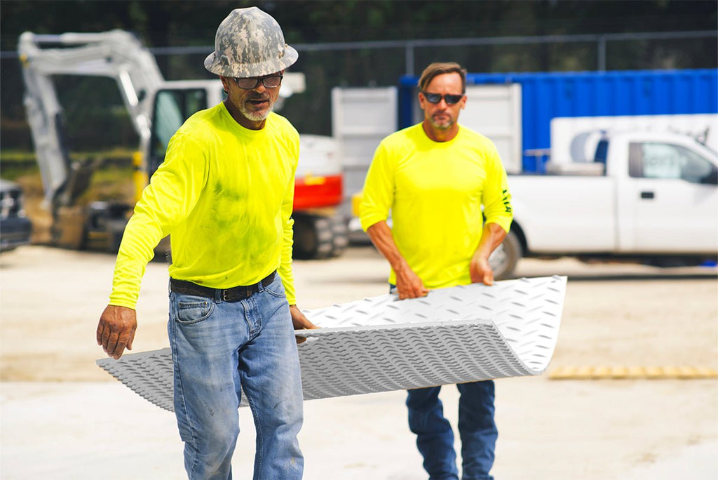 Natural/White Ground Protection Mat 3'x8' - Blue Gator Pro